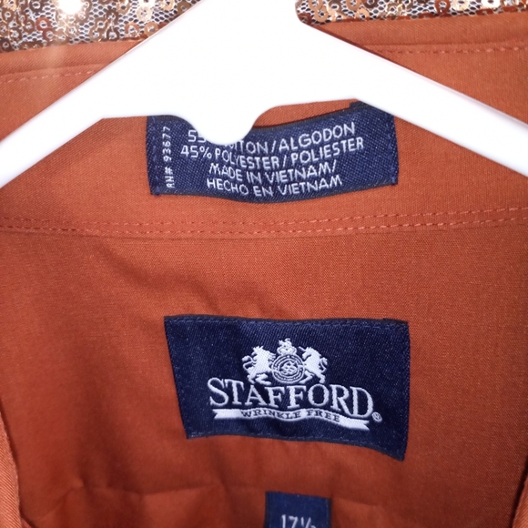 Stafford men 17 1/2 Rust-Brown - Picture 2 of 2